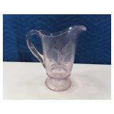 Antique Beautiful Sun Purpled 12" Glass Pitcher