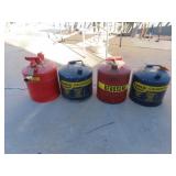 (4) mostly full 5gallon Metal Gas Cans