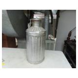 Antique Heavy 5gal Metal 10"x23" Lidded Can NICE