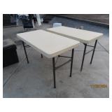 (2) 48" Poly LIFETIME Folding Tables