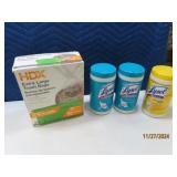 (4items) New 50ct Trash Bags + Disinfect Wipes