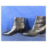 Mens sz11M Leather Black PointToe Boots