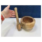 FALCON Spain 6" Mortar & Pestle Wooden Grinder