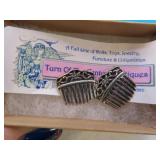 (2) Miniature Sterling SIlver Doll/Baby Hair Pins