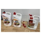 Weed & grass killer, 1 full, 2 partial