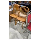 Pair of wood chairs