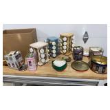 Tins & sewing supplies