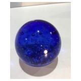 Blue glass paper weight