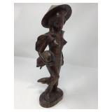 Vintage hand carved wood Balinese woman