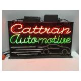 Neon light ï¿½Cattran Automotiveï¿½, partially