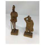 Don Quixote and Sancho hand carved Spanish