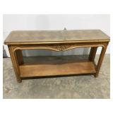 Sofa table glass top 54ï¿½ x 16ï¿½ x 27ï¿½ tall