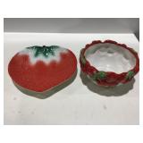 Strawberry themed dishware