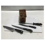 Cutting board & partial knife set