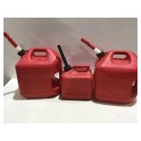 3 unvented gas cans