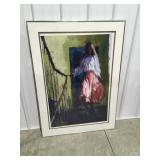 Framed signed numbered print 46" x 34"