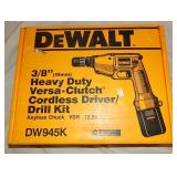 Dewalt 3/8" Heavy Duty Versa Clutch Drill Kit NIB