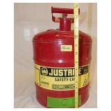 (C) 5 Gallon Justrite Safety Gas Can