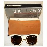 Vintage SkiLynx Vuarnet Model 002 White Sunglasses