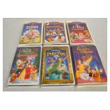 Vtg Walt Disney Home Video Lot VHS 6 Movies