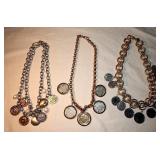 Vintage Gold Tone Coin Necklaces