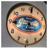 Enjoy Grapette Soda Clock (Working) 15" X 15"