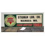 KK - Stigman LBR. Co., Niangua, MO Metal Sign