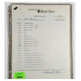 Boston Red Sox Equip 1977 (Spring Training) Forms