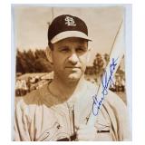 Enos Slaughter Signed 8X10 Sepia Tone Photo