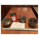 Antique sifter lot