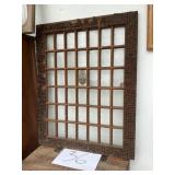 Antique tramp art style picture frame