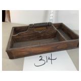 Vtg. Primitive wood toolbox.