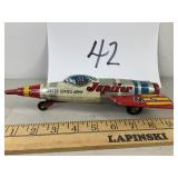 Vintage 1950s US Jupiter rocket lithos friction