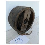 Antique wooden mill pulley wheel