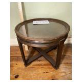 Glass top round table