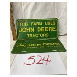 John Deere novelty license plates