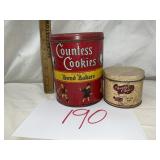 Old food tins countess cookies, and more