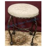 18 inch twisted iron stool