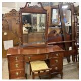 Mahogany vanity, and bed set