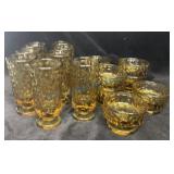 Vintage Amber tumblers sherbet fostoria