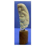 Ivory carving, 9 1/2 inches tall