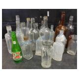 Collection of Assorted Vintage Glass Bottles