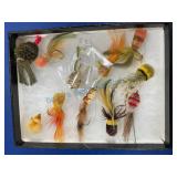 Collection of hand-tied fishing flies