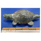 Folk art fish decoy turtle