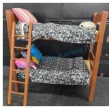 Adorable doll bunk bed