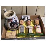 Bobbleheads & baseball stein