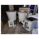 Icecream maker, coffee party perk & toaster