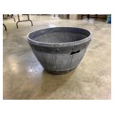 Fiberglass planter (21"w x 14"h ) hole on side