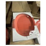 MELAMINE RIDE RIM RED PLATTER