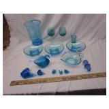 BLUE GLASSWARE